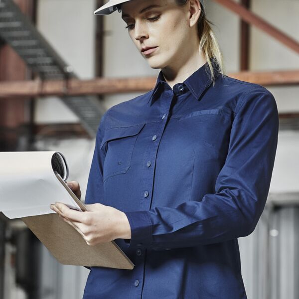 Syzmik Womens Lightweight Tradie L/S Shirt SYZMIK, WOs Lightweight Tradie L/S Shirt ZWL121 Dropship Womens Lightweight Tradie L/S Shirt Thumbnail